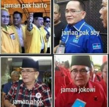 Viral Foto Rohut Sitompul Beda-beda Partai, Warganet: Enggak Juga Jadi Menteri (foto/int)