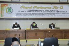 DPRD Inhil Gelar Rapat Paripurna Perubahan KUA dan PPAS Anggaran 2021