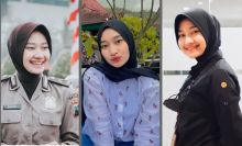 Cantiknya Polwan Bripda Sekar yang Berhijab dan Murah Senyum, Netizen: Bening Banget (foto/int)