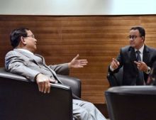 Potret Prabowo dan Anies Baswedan Berdiskusi, Netizen: RI 1 dan RI 2 (foto/int)