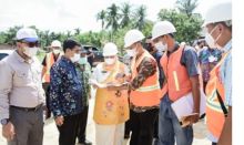 Bupati Bengkalis saat cek langsung pembangunan SPAM Regional Duralis