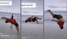 Dikatain Netizen Berbadan Gendut, Aksi Salto Pria Ini Langsung Viral, Warganet: yang Ngajarin Kungfu Panda (foto/int)