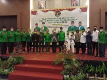 Foto bersama usai pembukaan Muscab PPP Pekanbaru