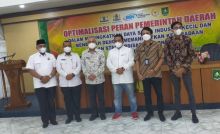 Pembukaan sebelum acara vaksinasi Kadin Bengkalis