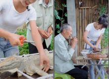 Viral Cewek Cantik Masak Buaya Panggang Gurih, Netizen Indonesia Malah Bilang Ini (foto/int)