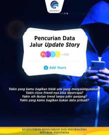 Bahaya Fitur Add Yours [Instagram/@kemenkominfo]