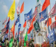 Bendera partai politik. Sumber: Internet
