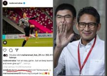 Sandiaga Uno Mampir ke IG Kiper Timnas Nadeo Argawinata Ucapkan Selamat, Netizen: Kasih Bonus Pak (foto/int)