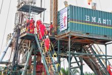 Kepala SKK Migas Dwi Soetjipto kunjungi Blok Bentu Kampar.