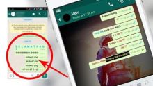 Tulisan di WhatsApp berwarna. Sumber: Tribunnews.com