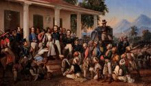Lukisan karya Raden Saleh yang berjudul Penangkapan Pangeran Diponegoro. Sumber: Internet