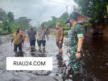 Wabup Bengkalis dan Forkopimda langsung menijau lokasi banjir