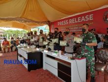 Press rilis 30 kilogram sabu di Mapolres Bengkalis