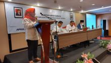 Rosita dalam sambutannya usai terpilih jadi ketua Perhumas Pekanbaru
