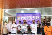 Konferensi pers Polres Siak belum lama ini