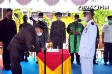 Saat prosesi pelantikan