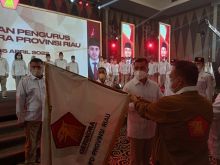 Ketua harian DPP Gerindra Sufmi Dasco Ahmad melantik pengurus DPD Gerindra Riau