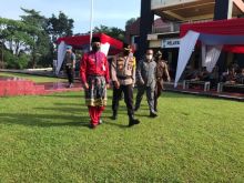 Saat gelar apel pasukan