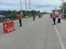Pengaman PAM arus mudik di simpang bangko Bathin Solapan Bengkalis