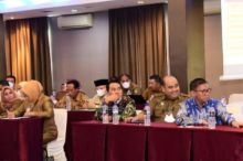 Komisi II DPRD Bengkalis saat hadiri rapat evaluasi tahun pertama pembangunan daerah