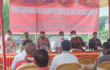 PT RAPP bekerja sama Polsubsektor Pelalawan dalam meningkatkan kesadaran masyarakat lewat sosialisasi karhutla