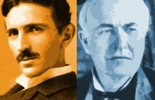 Nikola Tesla dan Thomas Edison/ Karl Tate/Live Science