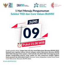 Pengumuman Rekrutmen Bersama BUMN (instagram/@fhci.bumn)