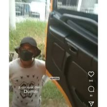 Screenshoot video yang beredar terkait dugaan aksi pemalakan di Kota Dumai. 