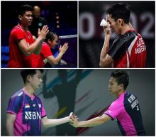 potret saat pertandingan Timnas Indonesia pada ajang pertandingan Indonesia Open 2022 di Istora Jakarta/riau24