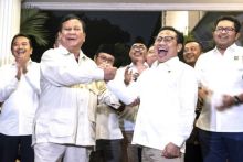 potret Cak Imin dan Prabowo usai makan malam di kediaman Prabowo tadi malam/kompas.tv