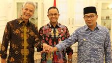 Gubernur Jawa Tengah Ganjar  Pranowo, Gubernur DKI Jakarta Anies Baswedan dan Gubernur Jawa Barat Ridwan Kamil. Sumber: Internet