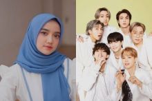 kolase foto Wirda Mansur dan BTS/net