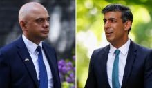 Menteri Kesehatan Inggris Sajid Javid (kiri) dan Menteri Keuangan Rishi Sunak (kanan) mengumumkan pengunduran diri mereka, menjerumuskan pemerintah Johnson ke dalam krisis