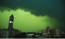 Langit Di South Dakota, AS Menjadi Hijau