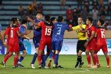 Potret Timnas Inodonesia Vs Thailand/bola.okezone.com