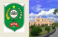 Lambang Kabupaten Siak dan Istana Siak Sri Indrapura