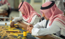 Proses pembuatan Kiswah, kain penutup Kakbah yang akan diganti esok 1 Muharram /SPA