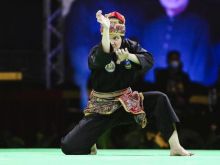 Potret Merrywati Atlet Pencak Silat Asal Malaysia yang Nyaman Berhijab/detik.com