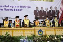 Potret Kegiatan Pembukaan PKKMB Unila(universitaslampung)/