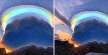 Awan Pileus Warna-warni Seperti Pelangi Muncul di Kota China, Videonya Viral