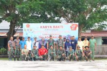 Dandim Bengkalis saat memimpin goro bersama