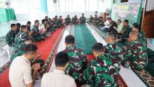 Dandim Bengkalis Letkol Inf Endik Yunia H saat doa bersama