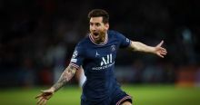 Lionel Messi Pemian PSG yang lakukan Dua Gol Dalam Semalam, menjadi Pemain Pertama dalam Turnamen yang Lakukan Gol dengan 40 tim yang berbeda (Foto: Daily Record)