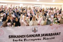 Sekitar 500 Perempuan yang Terhimpun dalam Srikandi Ganjar Mendeklarasikan Ganjar Maju di Pilpres 2024 (Foto: Republika)