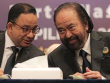 Potret Anies Baswedan dan Ketua Umum Partai NasDem, Surya Paloh. (Dok. Liputan6)