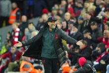 Pelatih Klub Liverpool, Jurgen Klopp  yang Diusir ke Tribun Usai Dapat Kartu Merah dari Wasit di Liga Premier Inggris. (Dok. Republika)