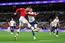 Potret Laga Cristiano Ronaldo di Manchester United Lawan Tottenham HotSpurs. (Foto: detik.com)