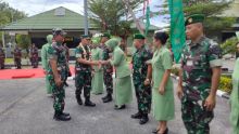 Brigjen TNI Parlindungan Hutagalung saat didampingi Dandim 0303 Letkol Inf Endik Yunia Hermanto