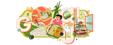 Potret Tema Doodle Google Hari ini 'Tempe Mendoan'. (Google/Foto)