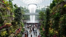 Intip Kembali Keadaan Air Terjun Buatan di Changi AIrport